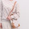 New MLB Artificial Leather Shoulder Bag Crossbody Bag Handbag Clutches Student Backpacks Unisex Cream 3ACRS054N-50CRS
