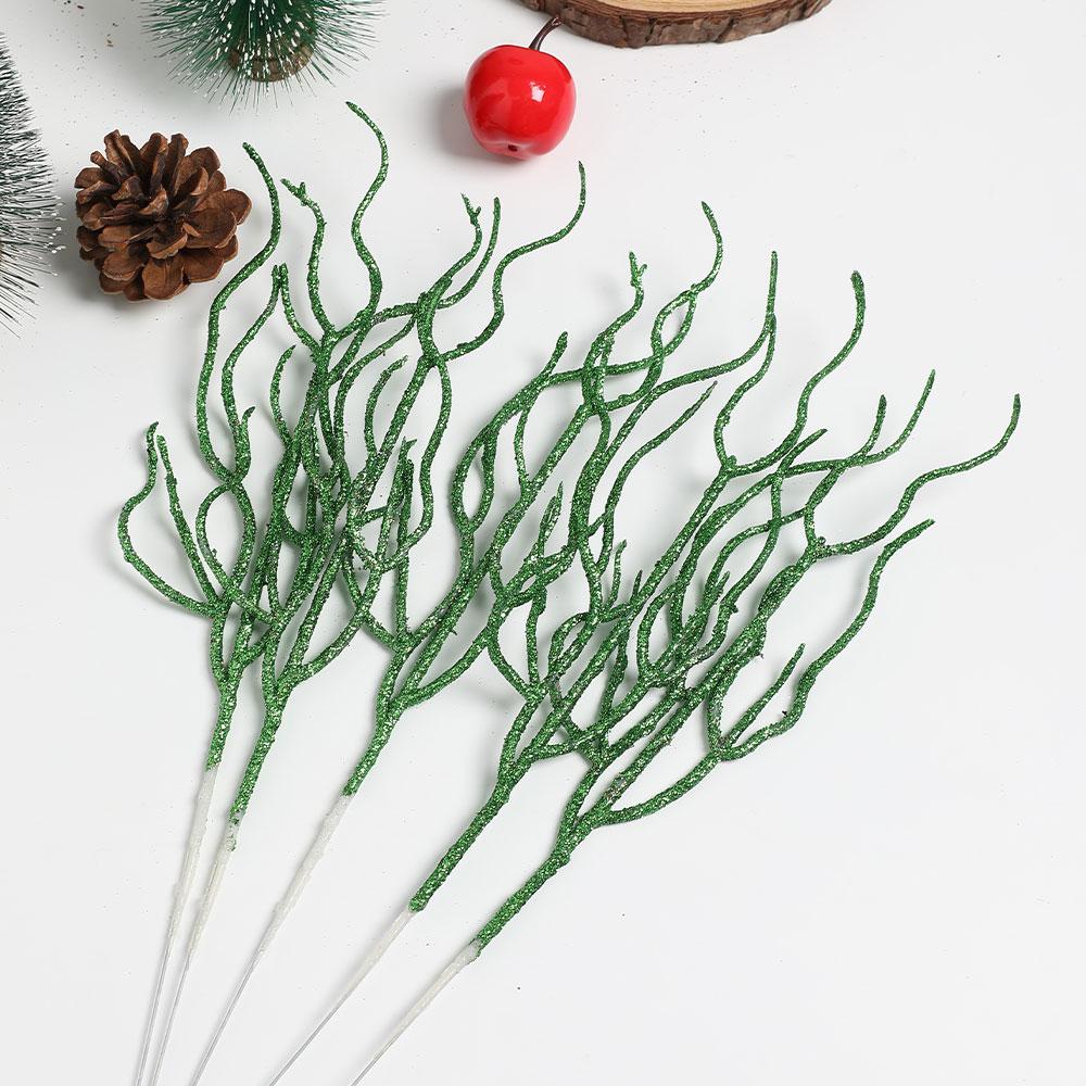 3/5Pcs Christmas Decorations Colored Branch Artificial Bouquet Xmas Tree Ornament Home Decor New Year Navidad 2025 Accessories