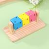 1 Stück Hamster-Kauspielzeug aus Holz, Plattform zum Zähneknirschen, Spielzeug zur Förderung der Intelligenz, bunter Holzblock für Kleintiere