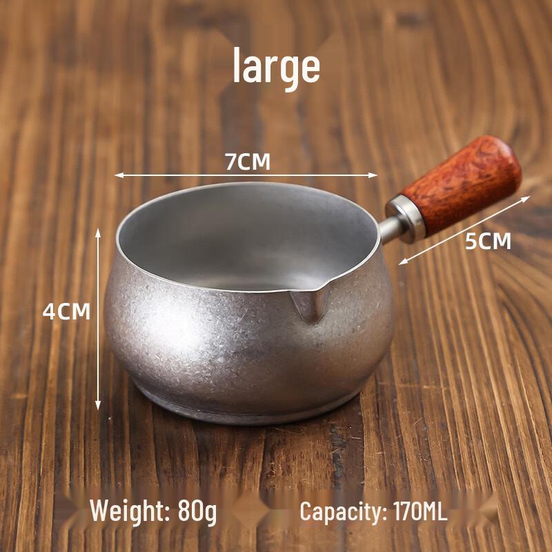 

ZISIZ Retro Wooden Handle Triple-Compartment Sauce Dish Set