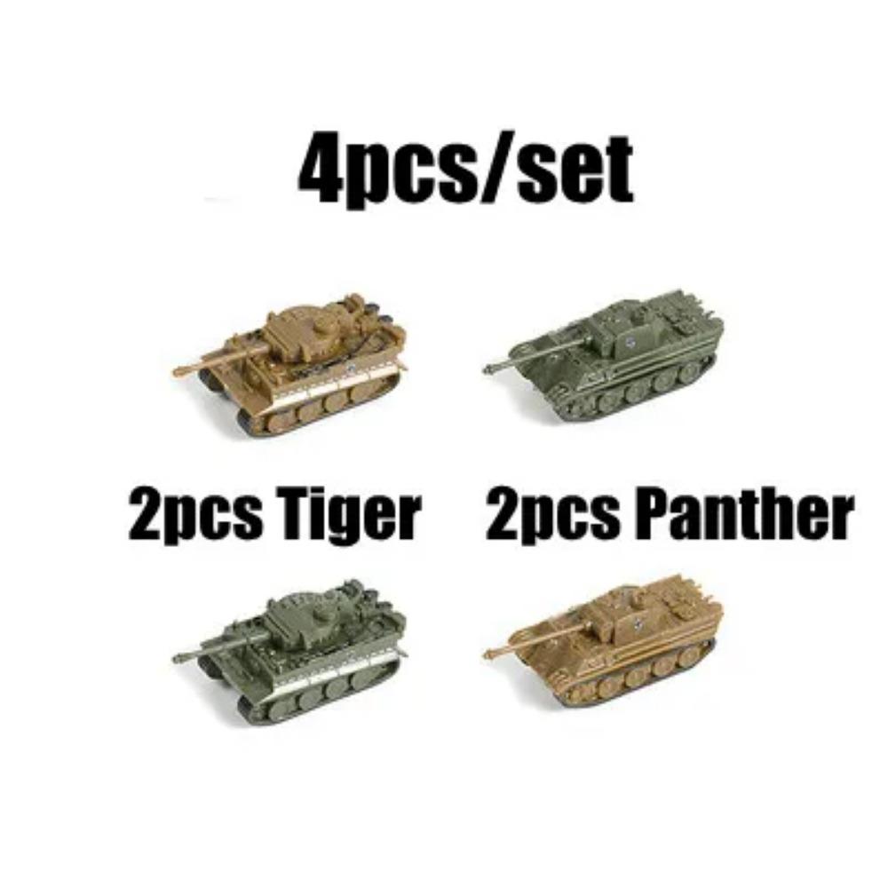 4D 1/144 Tank Pěchotní bojové vozidlo Raketomet Hotový model 4ks/sada Miniaturní vojenský model zbraně Hračka