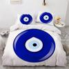 Mandala Duvet Cover Set Hamsa Hand with Inner Eye Evil Eyes Eastern Art Print Twin Bedding Set Teens King Polyester Quilt Cover