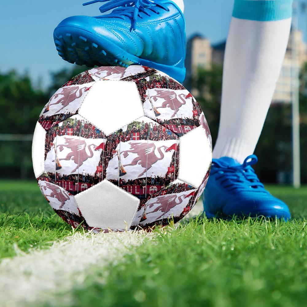 Pallone da Calcio Torino FC, colorato, adatto a tutte le età, cucito a macchina, materiale PVC, qualità da competizione, resistente e ad alto rimbalzo