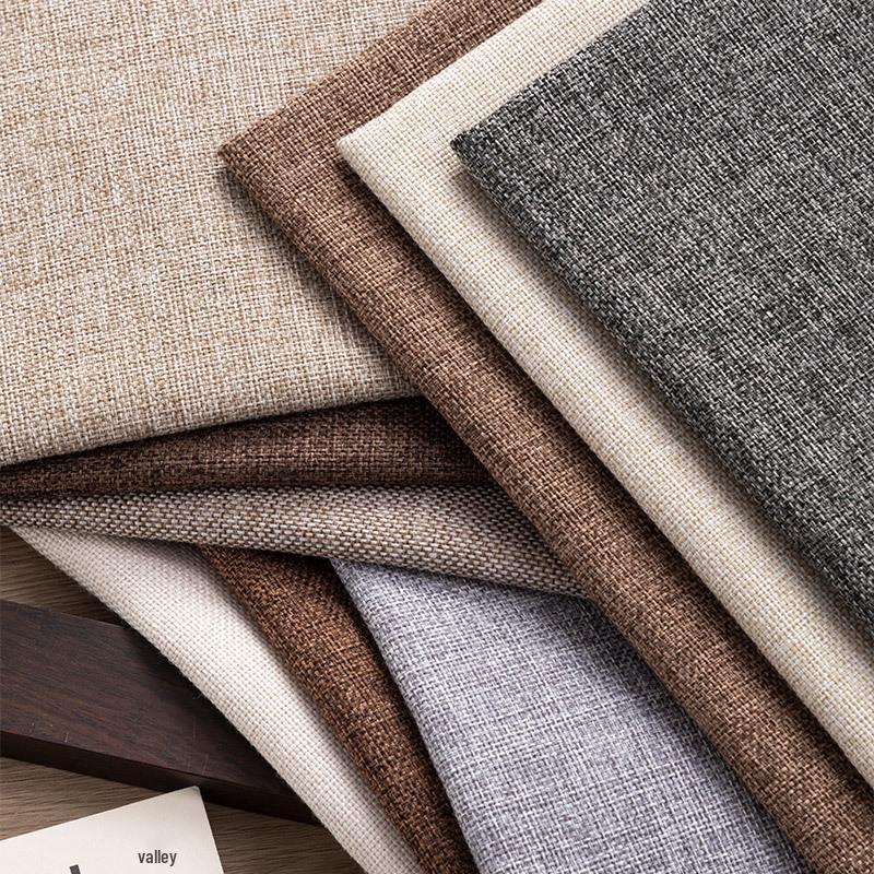 Retro Thickened Linen-Cotton Fabric: Solid Color 1.8m Wide for Sofa Covers & Tablecloths