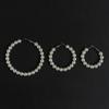 Party Wedding Engagement Big Circle Pearl Hoop Earrings Round Shape Elegant Drop Dangle Ear Stud