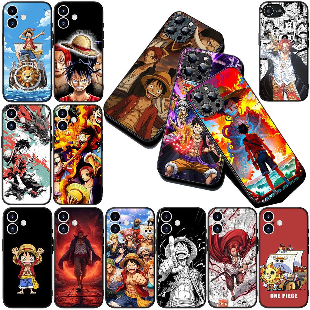 Casing for Apple iPhone 17 Pro XS Max Air 6 7 8 Plus 5 + SE 2022 SE2 16E Phone Cover Soft Case Red Hair One Pieces Luffy Shanks