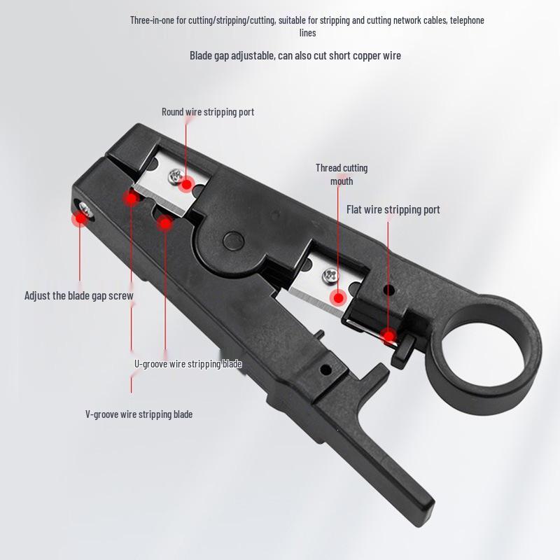 Electrician's Network Cable and Telephone Line Stripping Tool Set