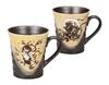 Nakamaru "Kutani Ware" Pair of Mugs - Wind God and Thunder God K9-1019