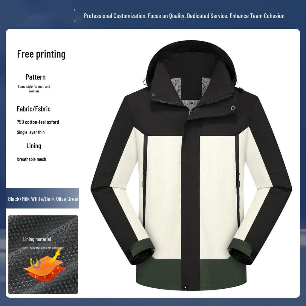 Custom Men's & Women's Outdoor 3-in-1 Detachable Workwear Jacket with Logo