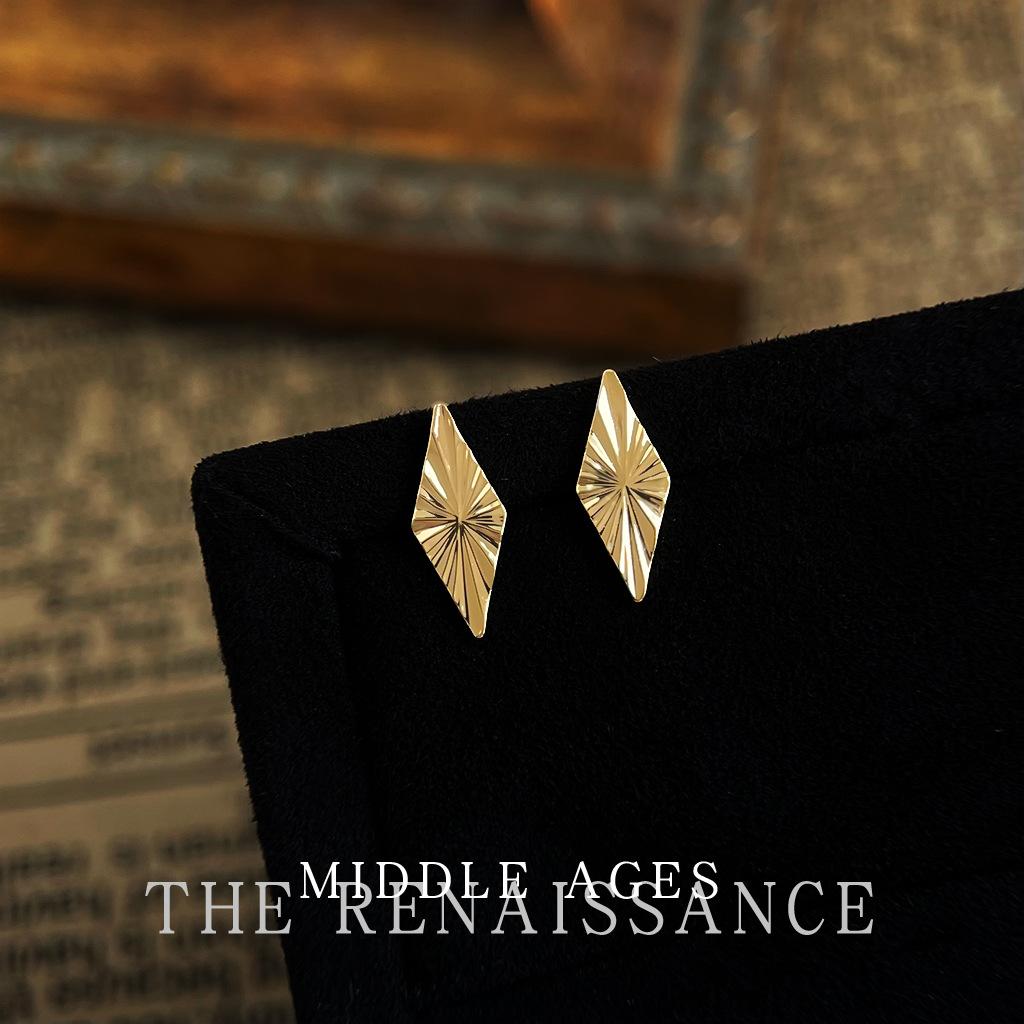 Мини маленькие серьги-пусеты~ Средневековые геометрические нишевые серьги-пусеты минималистичные модные серьги в стиле кэжуал для женщин