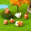 7/14PCS Cute Capybara Figurines Mini Resin Animals Ornaments For DIY Fairy Garden Micro Landscape Decor