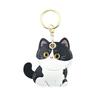 Pu Leather Keychain Holder Compatible With Airtag, Cute Pet Cat And Dog Gps Tracker Case Charm Key Ring