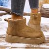 Women's Winter New Platform Snow Boots Fleece Lined Thickened Bread - Style Cotton Boots
