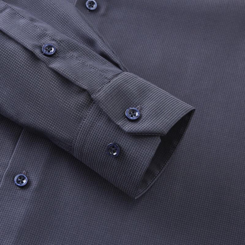 FIRS Men's Wrinkle-Free 100% Cotton Business Casual Long Sleeve Shirt