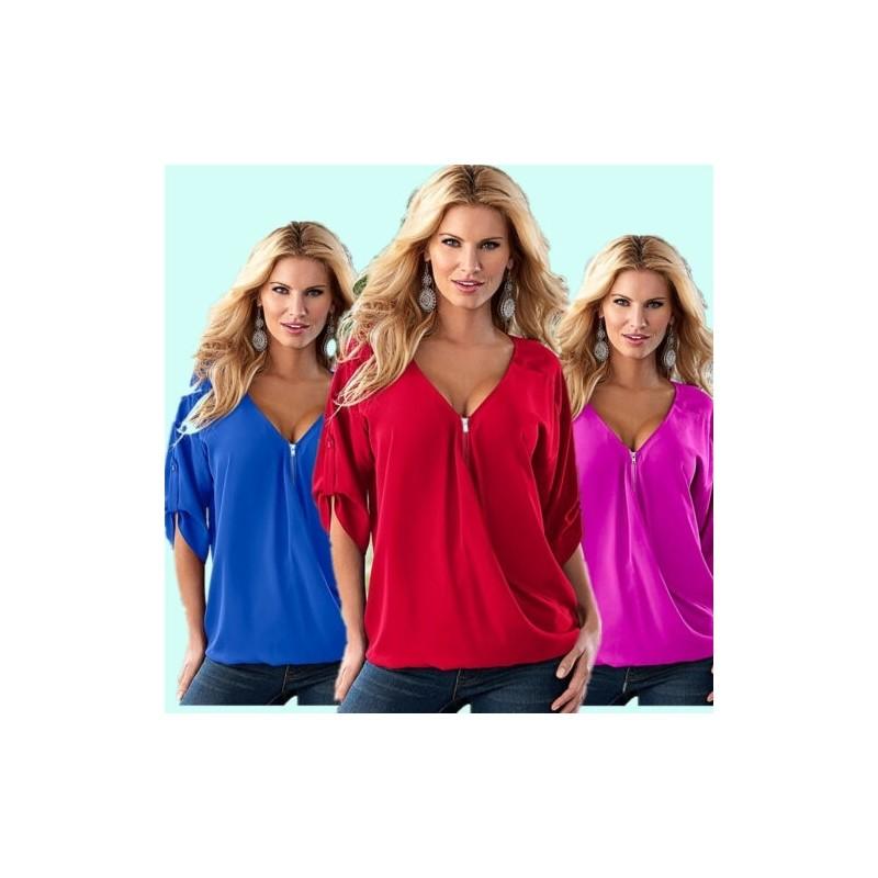 Relaxed Fit Polyester Long Sleeve Vneck Shirt For Women With Spliced Pattern Perfect For Spring