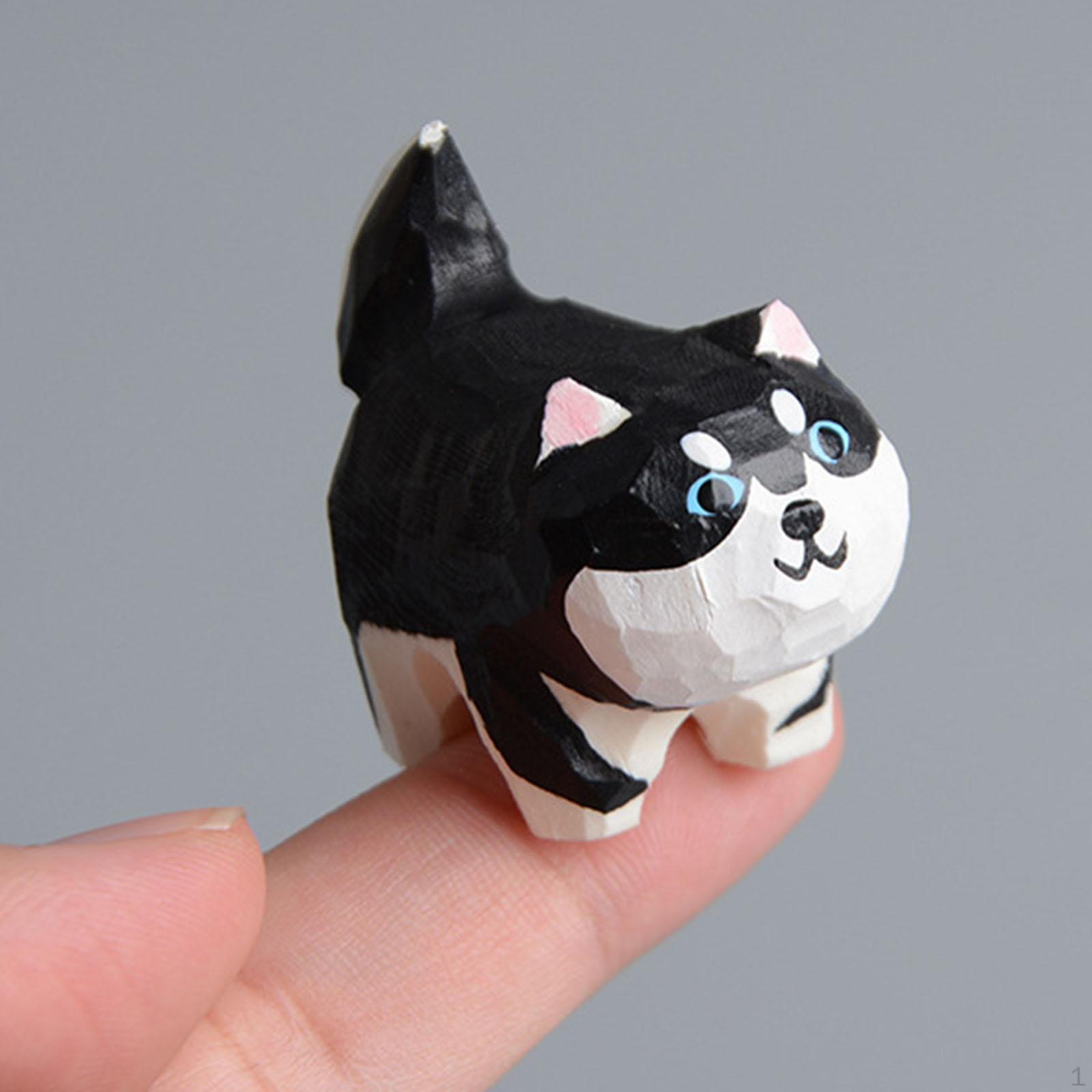 

Брелок для ключей с милым щенком, скульптура животного, детская коллекция игрушек для мальчиков и девочек, деревянный брелок Ornament