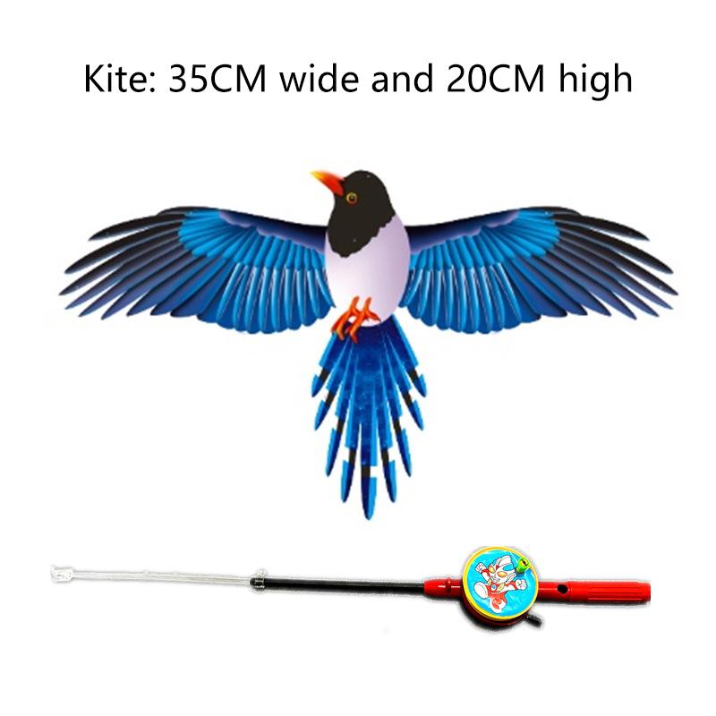 Children Kite Toy Cartoon Bird Butterfly Swallows Eagle Shape Handheld Fishing Rod Kite For Children S Flying Kite Outdoor