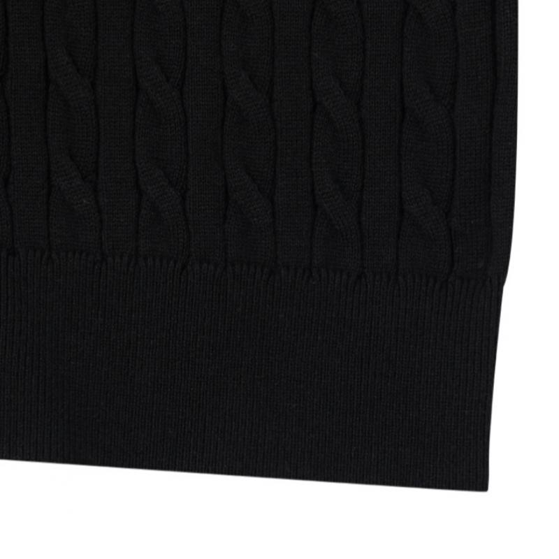 Kangol Women S Cable Polo Knit Black 1917