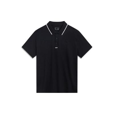 Li Ning Sports Trend Series Casual Polo Shirt Men Tops Black APLU259-2