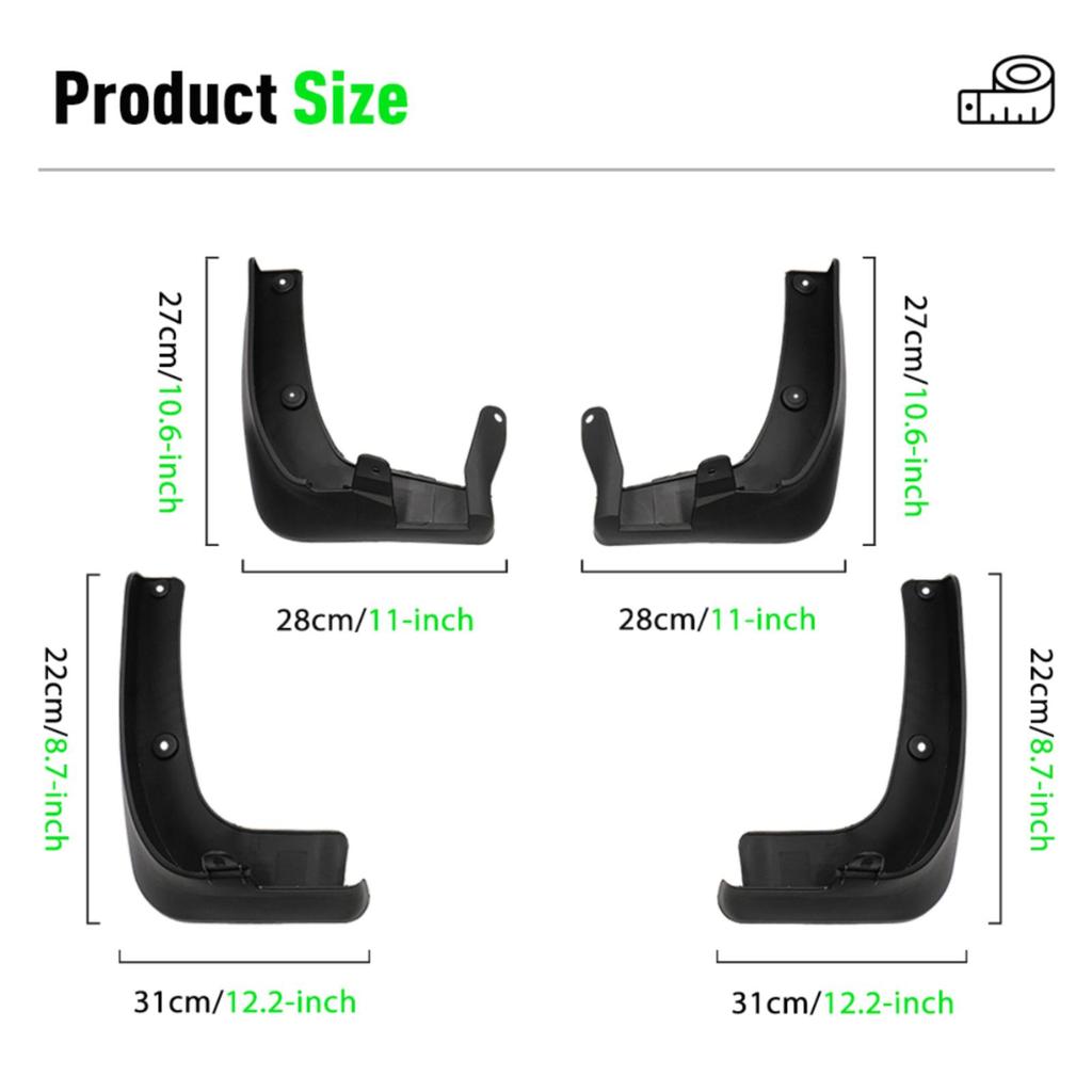 4PCS Car Mud Flaps Splash Guards Mudguards Car Mud Flaps Compatible with Kia Sorento 2010 2011 2012 2013 2014