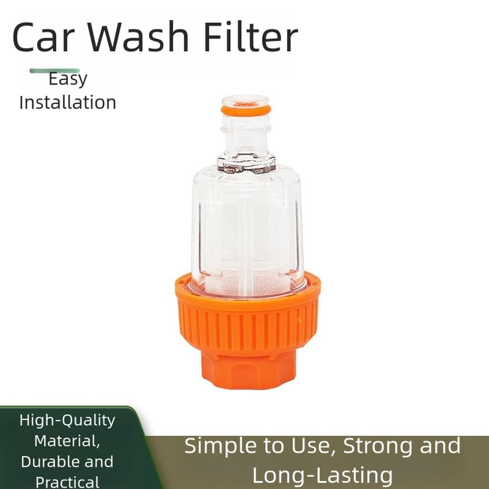 Water Filter with Plastic Nipple Connector G34 for Car Washing Machines Featuring 6 Point Fine Mesh and Secure Water Inlet Seal