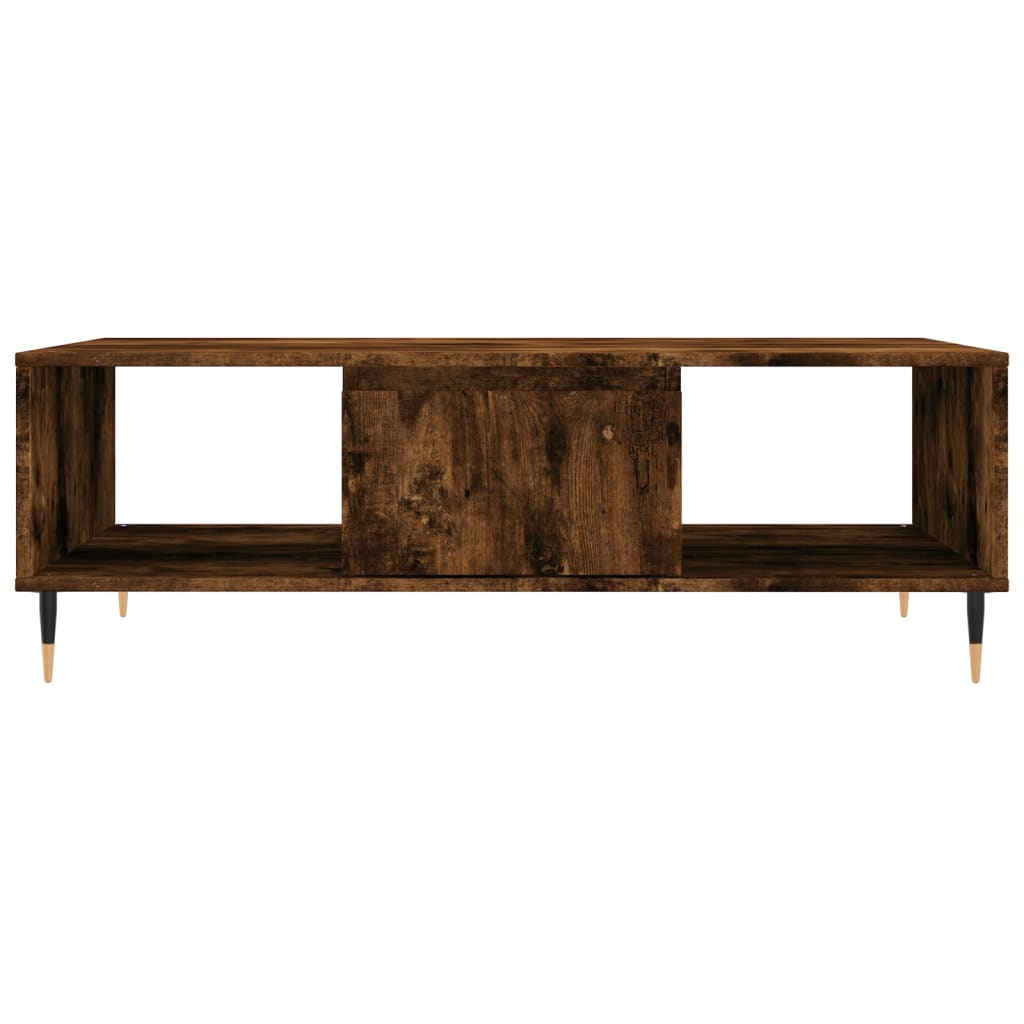 Coffee Table Smoked Oak 104x60x35 cm Wood Based Material