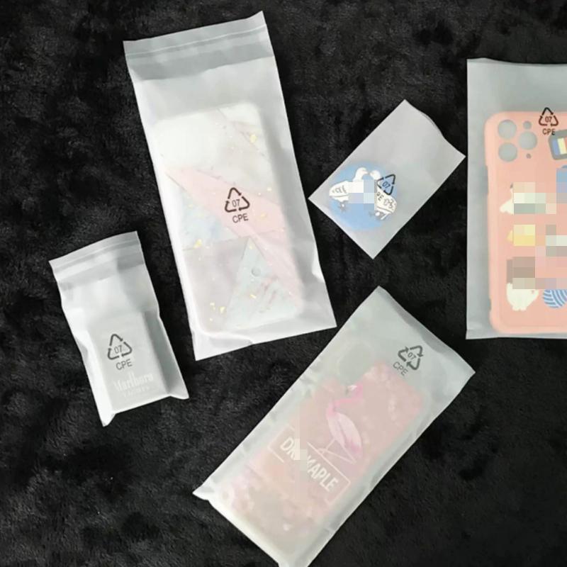 White Translucent Packaging Plastic Bag Remote Control Charger Dust Proof Film Sack Product Data Cable Storage CPE Frosted Self-adhesive Pouchs