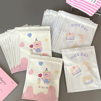 10Pcs Bonito Desenho Animado Auto-vedante Embalagem Saco Criativo Lanche Doces Biscoito Saco De Armazenamento Kawaii Presente Decoração Embalagem Sacos