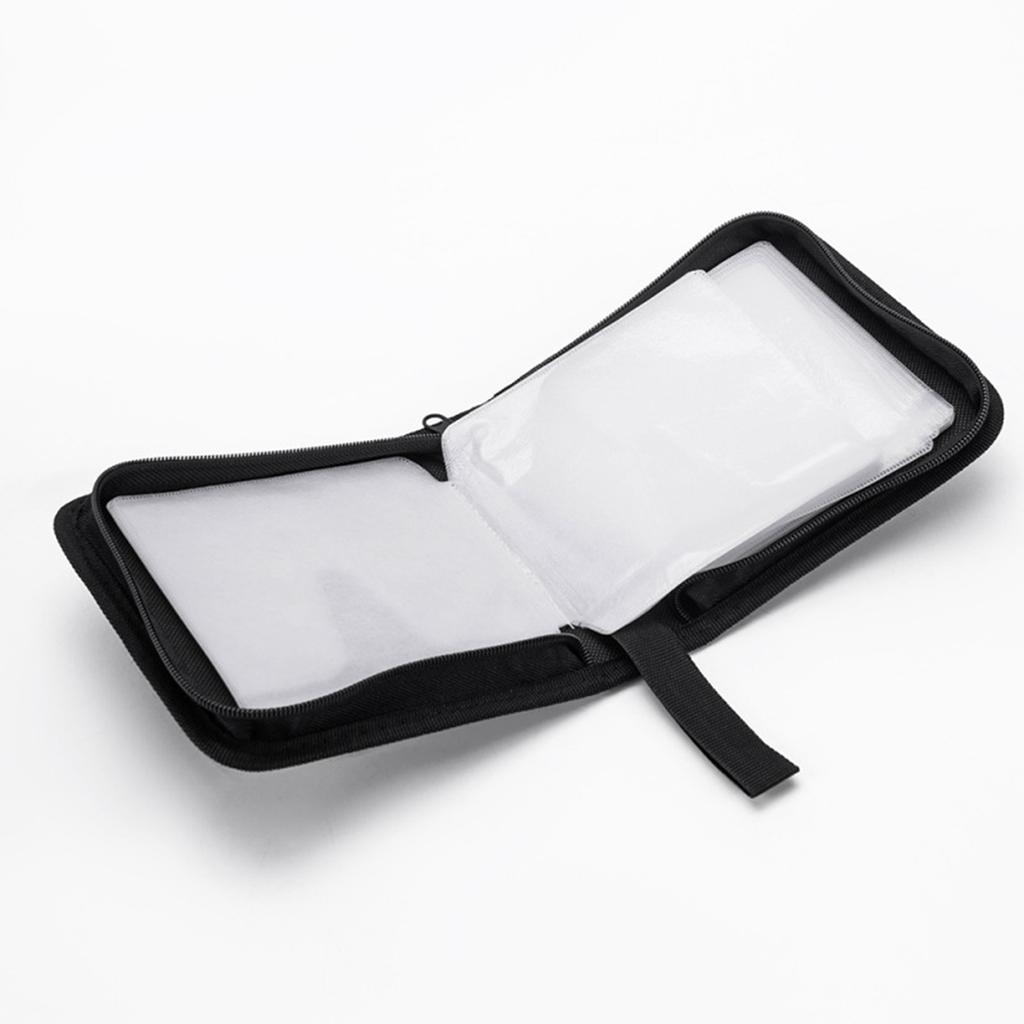 Oxford Cloth 40-tablet CDs Capacity Auto Disc Holder Water Resistant and Wear Resistant for Quickly Access During Drive