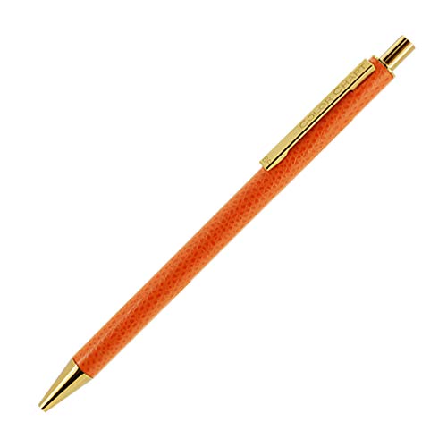 Color Chart Leather-Wrapped Ballpoint Pen (Lantern Cherry)