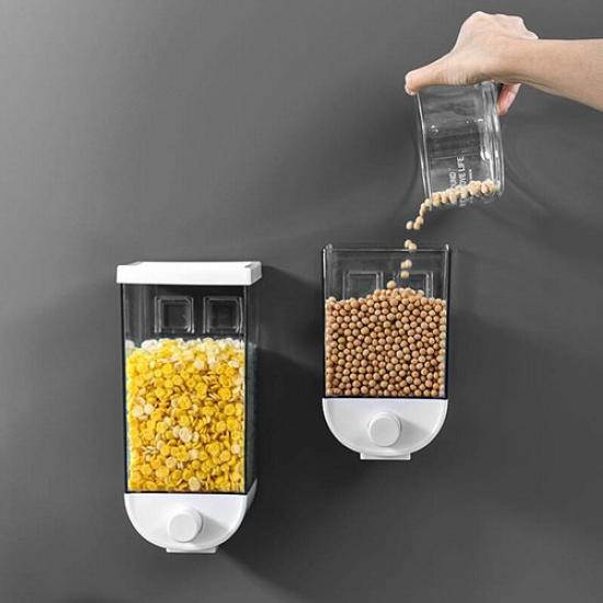 Cereal Dispenser Dry Food Coffee Beans Storage Container Wall-mounted Home Tools