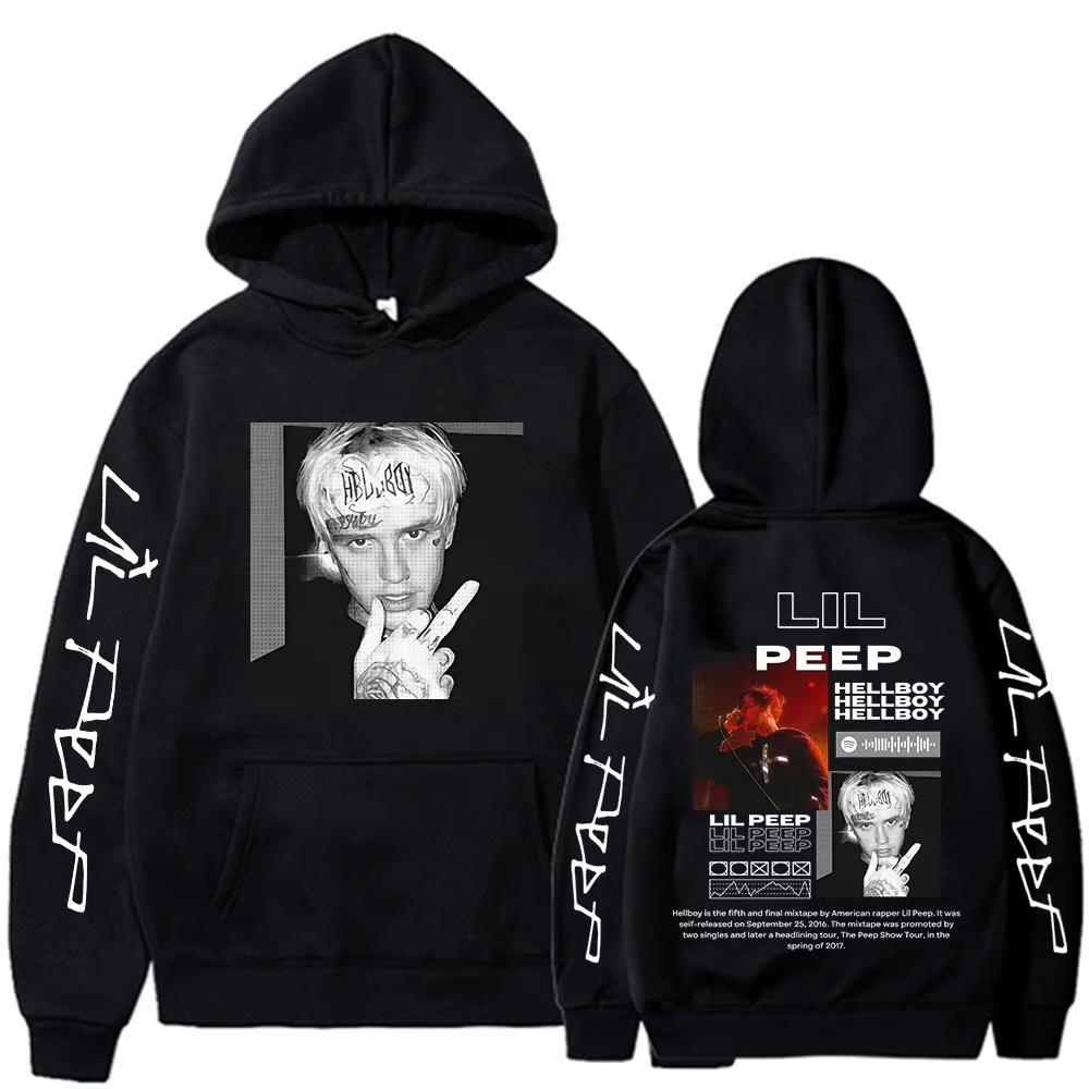 Rapper Lil Peep Hoodies Hellboy Crybaby Graphic Sweatshirts Men s Women s Clothing Aesthetic Oversized Casual Pullovers S
