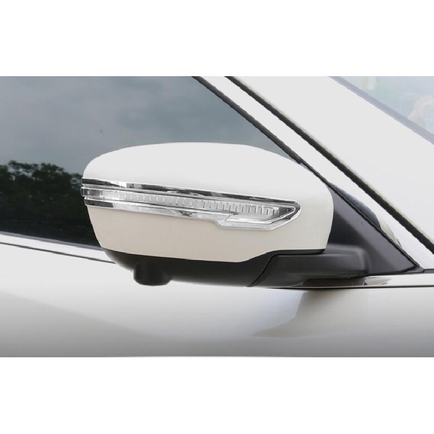 For Nissan X-TRAIL Rogue 2014-2020 Chrome Exterior Rear View Mirror Strip Trim