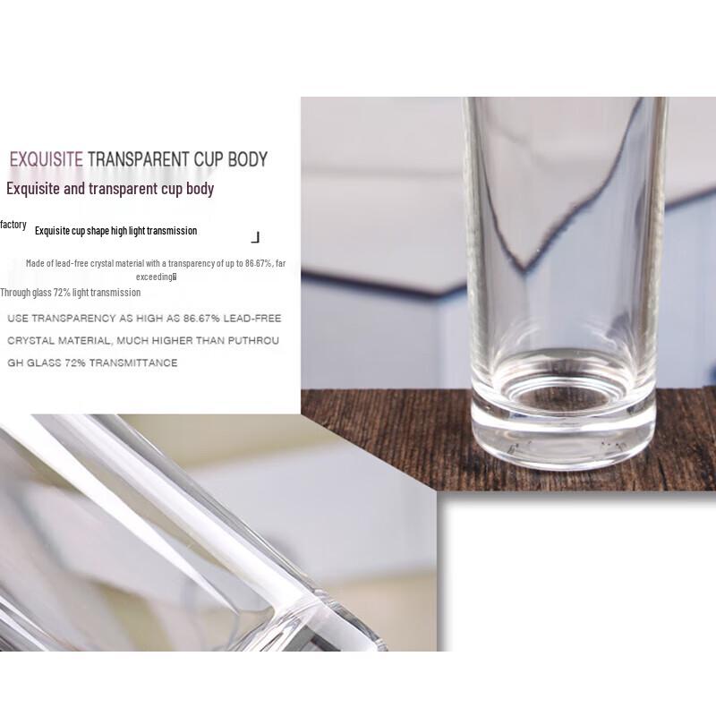Pabei Thickened Glass Straight Drinking Tumbler