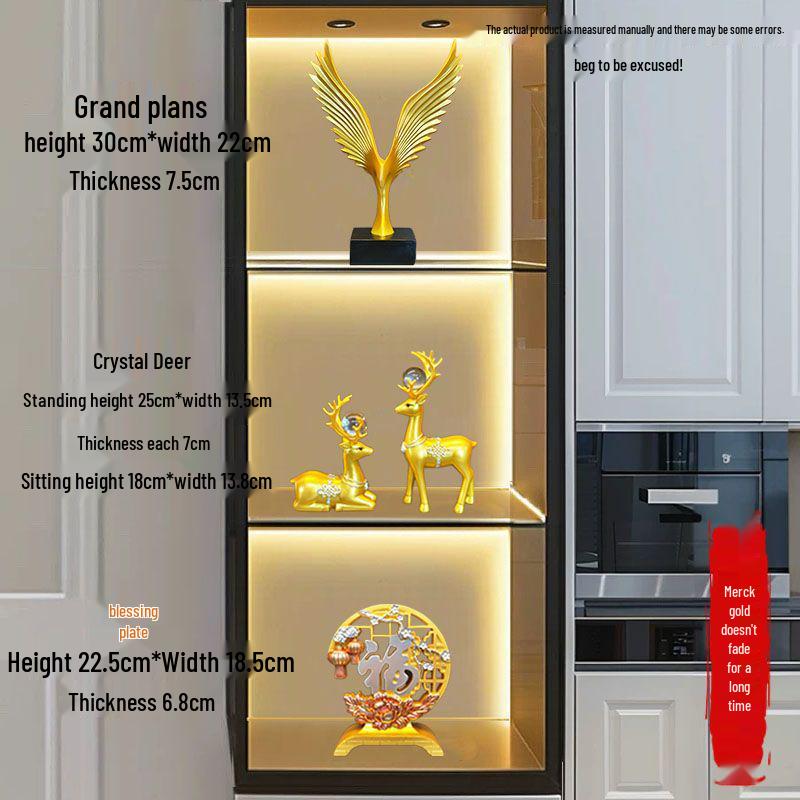 Luxury Wine Cabinet Ornaments for Living Room Entrance Decoration