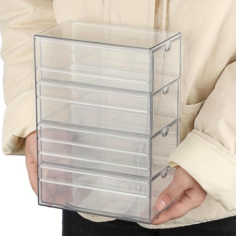 Boîtes de Rangement Transparentes pour 4 5 ou 6 Tiroirs Organisant Cosmétiques Rouges à Lèvres Élastiques à Cheveux et Papeterie Coiffeuses Chambres Bureaux