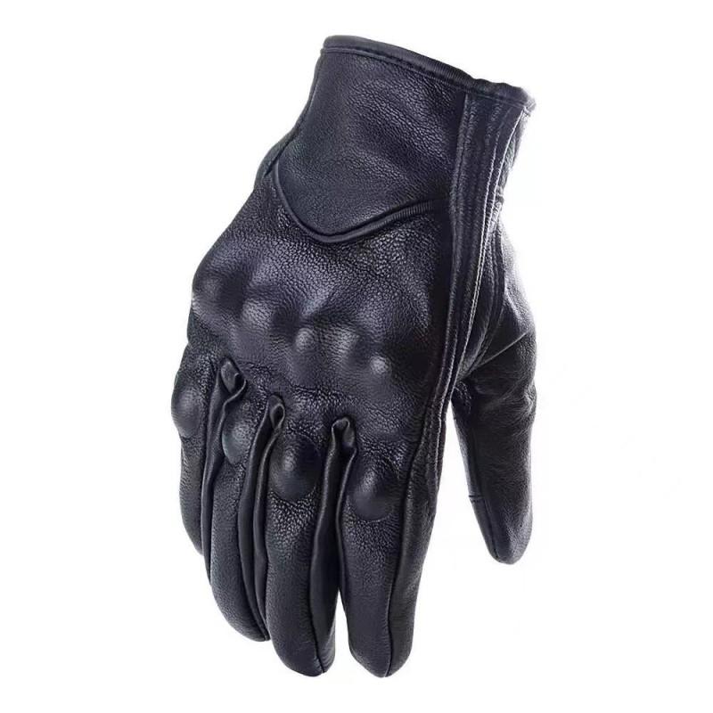 Echte Leder Vollfinger Motorradhandschuhe Herren Damen Fahren Taktisch Touchscreen Winddicht Anti-Rutsch