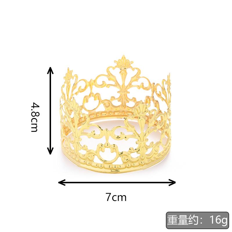 1/50pcs Mini Crown Cake Decoration Tiny Baby Small Pearl Tiara Crown Princess Topper Children Hair Ornaments Party Cake Decors