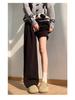 Coffee-Colored Chenille Wide-Leg High-Waisted Pants for Women - Autumn/Winter 2026 Plus Velvet Petite Loose Casual Sweatpants