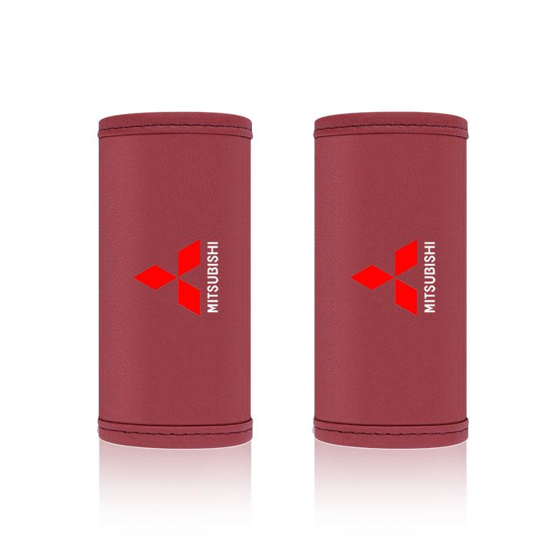 Skórzana Pokrywa Podłokietnika z Logo Samochodu Pokrowce Ochronne na Uchwyt Dachowy Dla Mitsubishi Asx Lancer Outlander Pajero Ralliart Akcesoria Stylizacja Samochodu