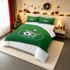 Algeria National Football Team Crest Bedding set (1 duvet cover, 2 pillowcases, duvet not included), Green Star Crescent Emblem Art Print