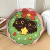 Christmas Cat Wreath Umbrella: A Festive, Auto-Opening Protection for Outdoor Adventures and Travel Gifts 050