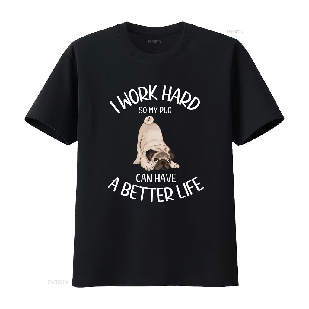 Pug T Shirt Funny Mom Owner GifT for Dog Lover vintage Washed Stylish fashion Versatile Breathable Comfortable designer clothes