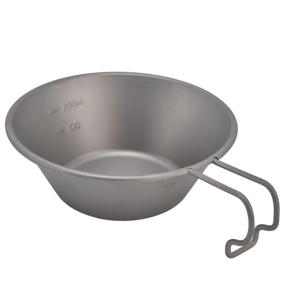 Ultralight Camping Cookware Outdoor Camping Picnic Bowl Cup with Folding Handle for Hiking