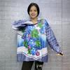 Women's Mid-Length Rhinestone Mink Velvet Sweater - Round Neck, Loose Fit, Stylish Printed Knitwear for Moms