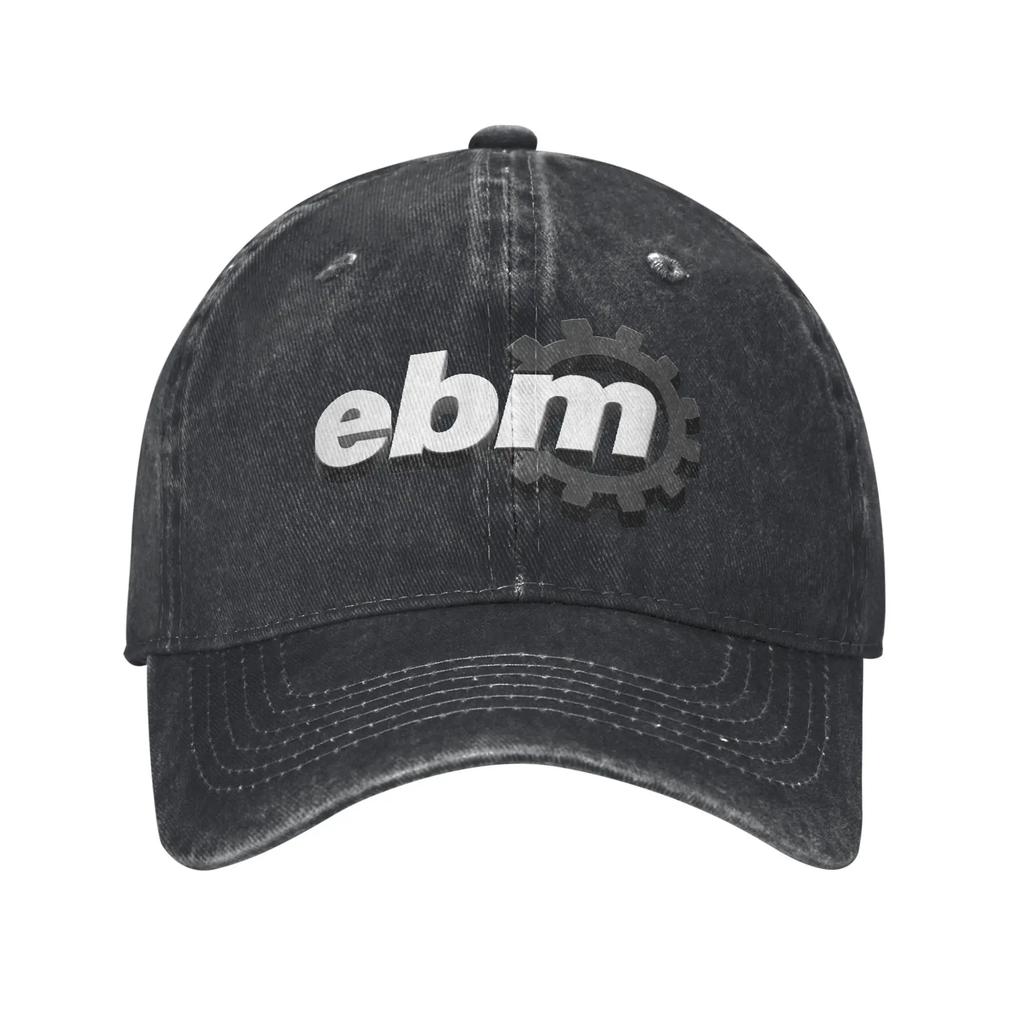 EBM Electronic Body Music Unisex Women Baseball Cap Industrial Dance Distressed Washed Caps Hat Outdoor Running Adjustable Snapback
