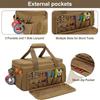 Borsa Porta Attrezzi Piccola da Uomo con Base Antiscivolo e Imbottitura Spessa Ideale per Artigiani Elettricisti Falegnami Cachi