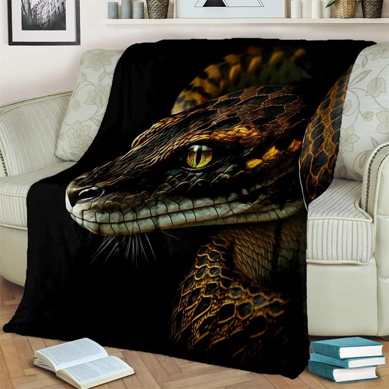 Gothic Snake Serpent Python Viper Blanket,Soft Throw Blanket for Home Bedroom Bed Sofa Picnic Travel Office Cover Blanket Kids