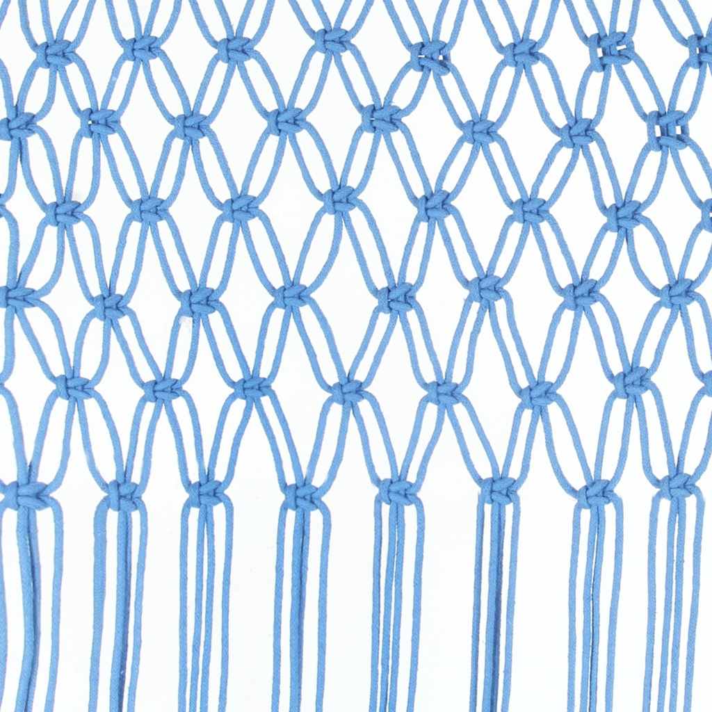 Macrame Curtain Blue 140 x 240 cm Cotton