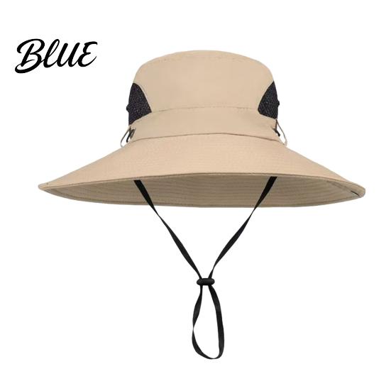 Adjustable Head Circumference Hat Unisex Sun Hat Breathable Wide Brim Fishing Outdoor Quick Dry Cap UV Protection for Men Women Hiking Traveling